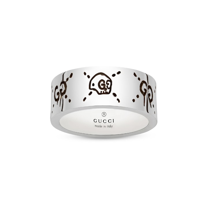 Gucci Ghost 9mm Ring In Silver