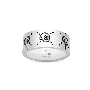 Gucci Ghost 9mm Ring In Silver
