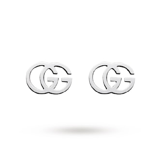 Gucci GG Tissue 18ct White Gold Stud Earrings Gucci GG Tissue 18ct White Gold Stud Earrings