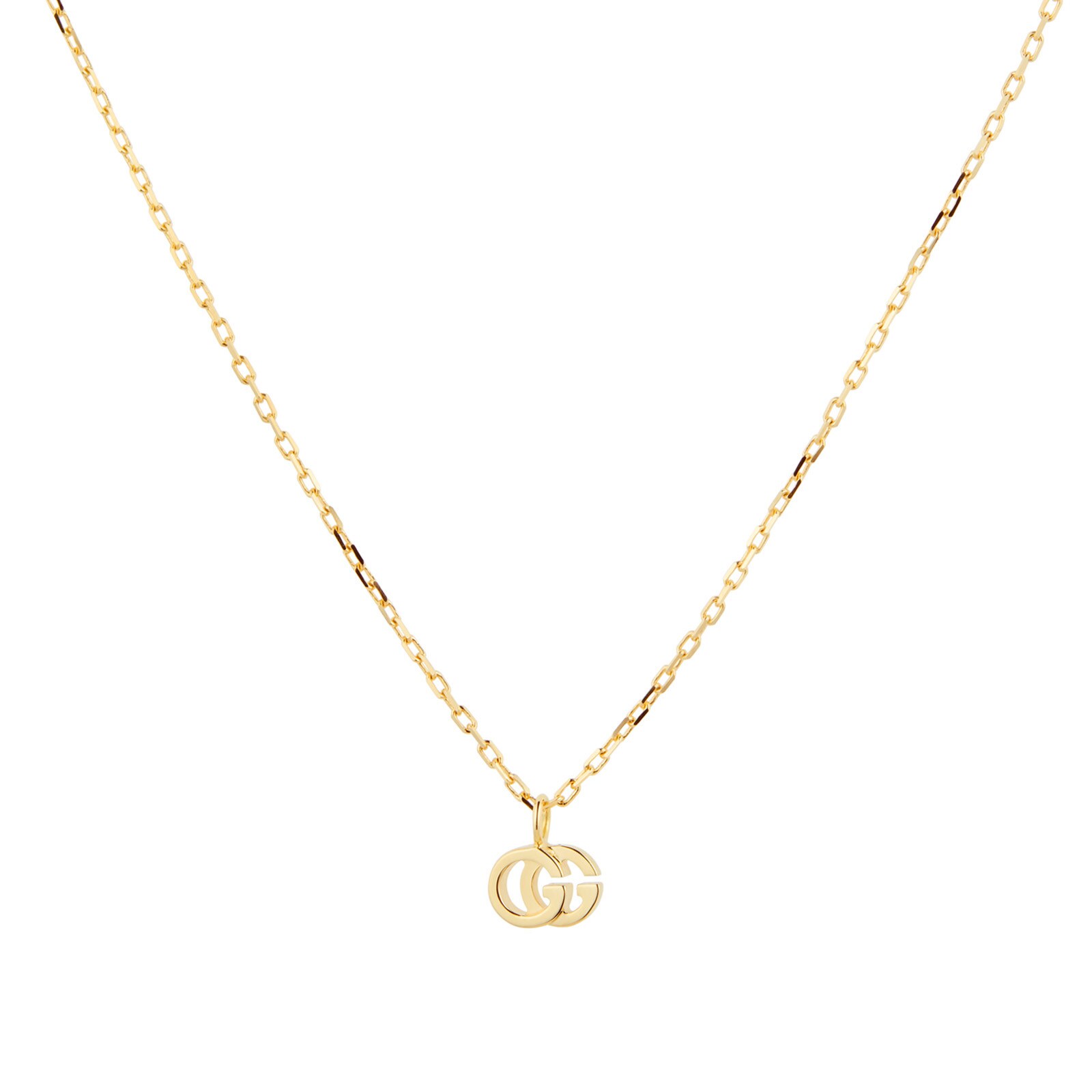 Gucci 18k Yellow Gold Running G Necklace 16.5