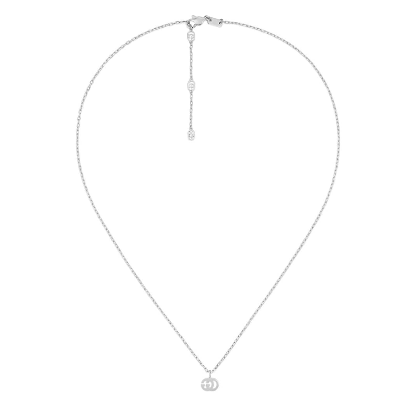 Gucci GG Running 18ct White Gold 0.01cttw Diamond Pendant