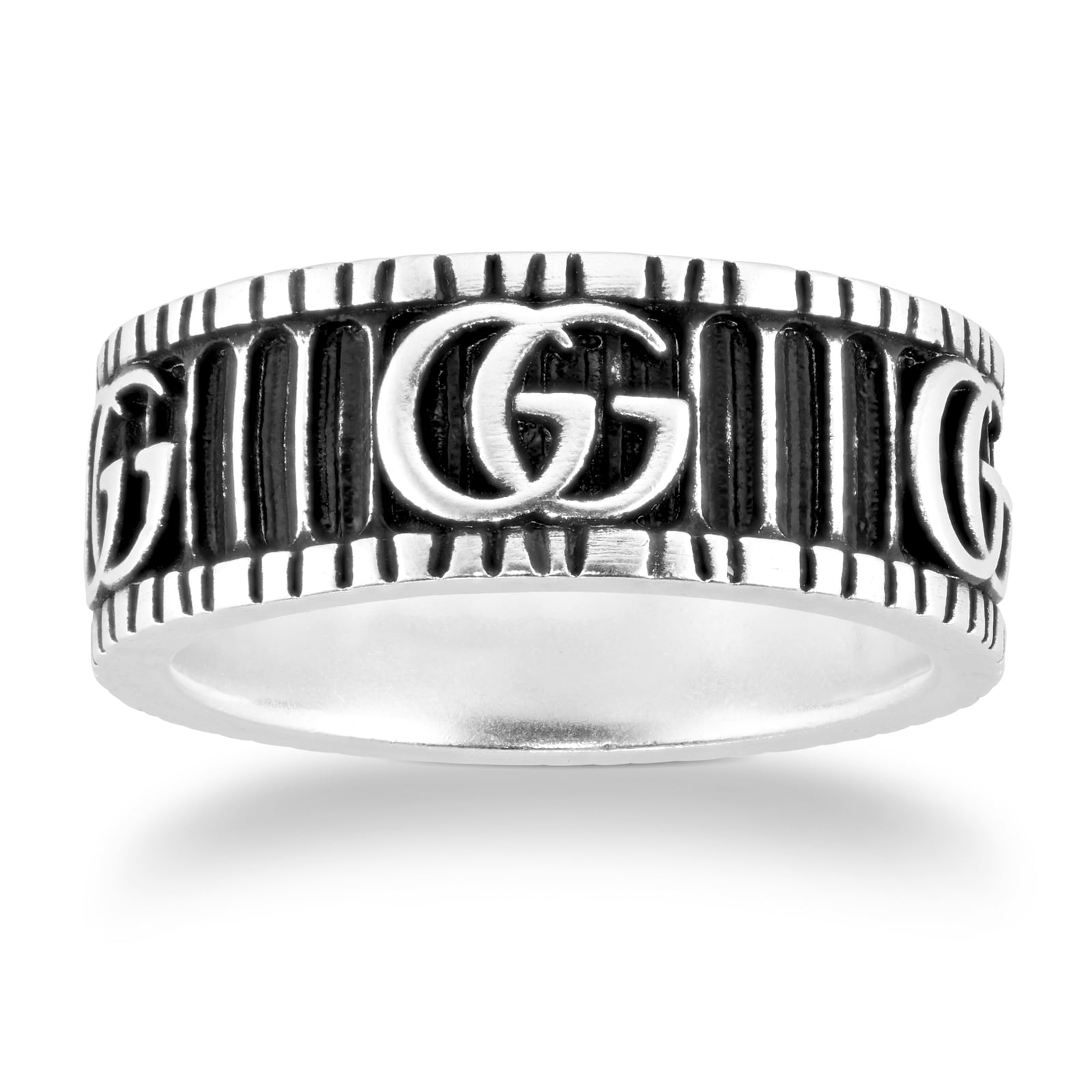 Ring with double g in online silver