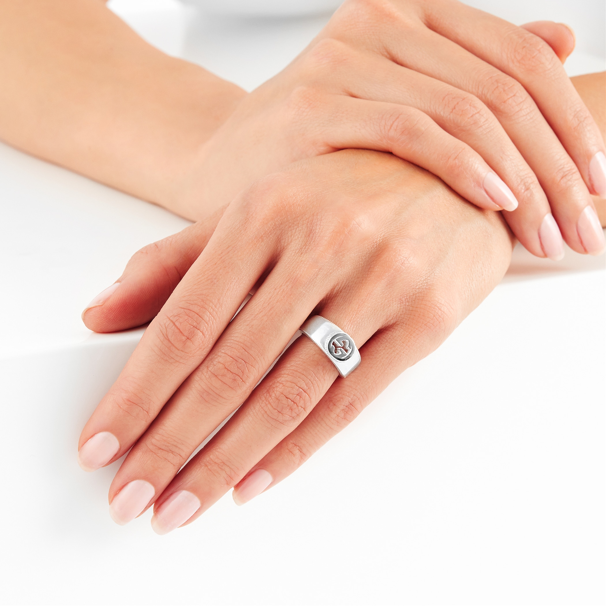 Gucci Interlocking G Ring In Silver