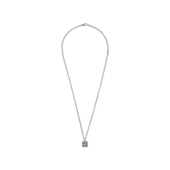 Gucci Necklace with Square G Cross in Silver