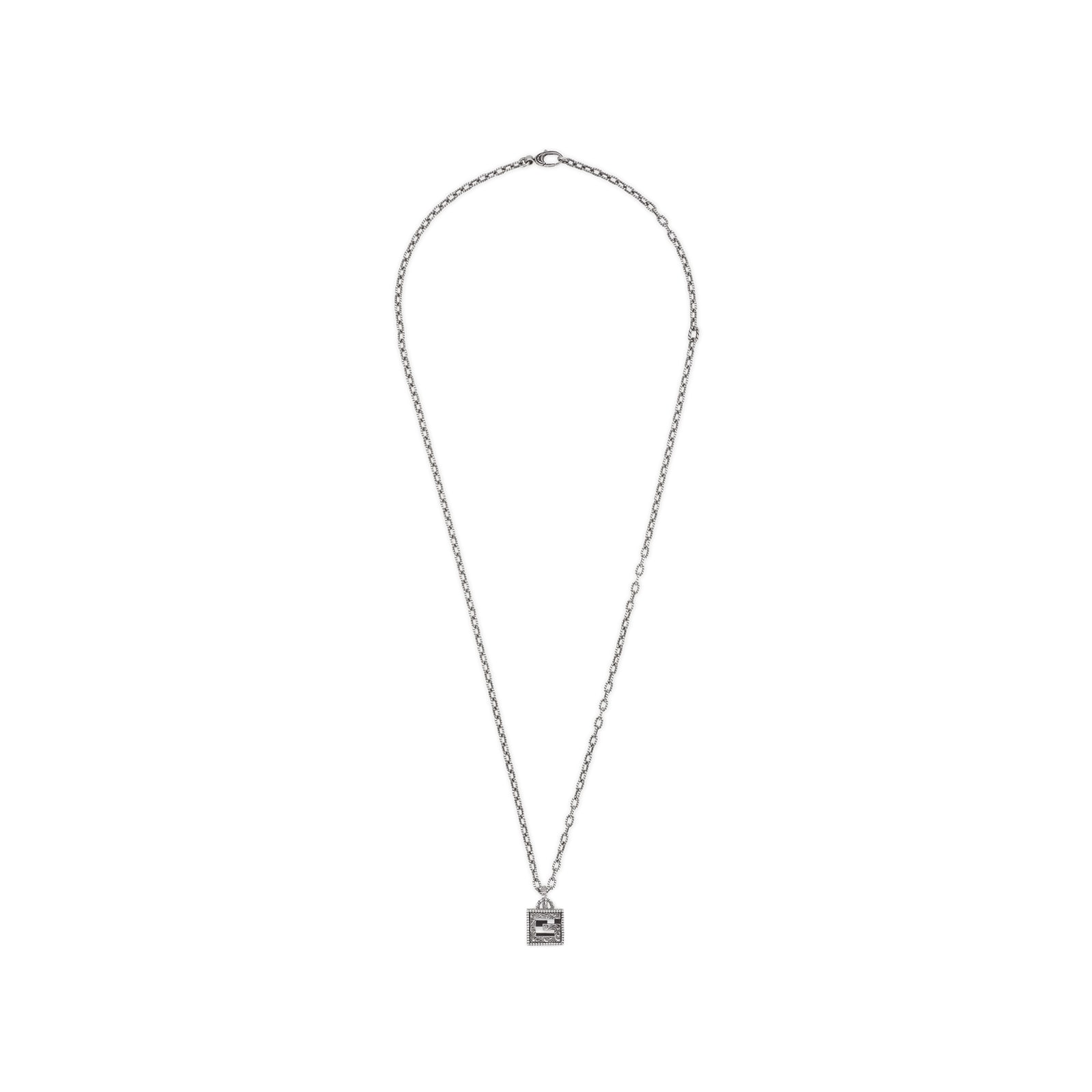 Gucci Necklace with Square G Cross in Silver