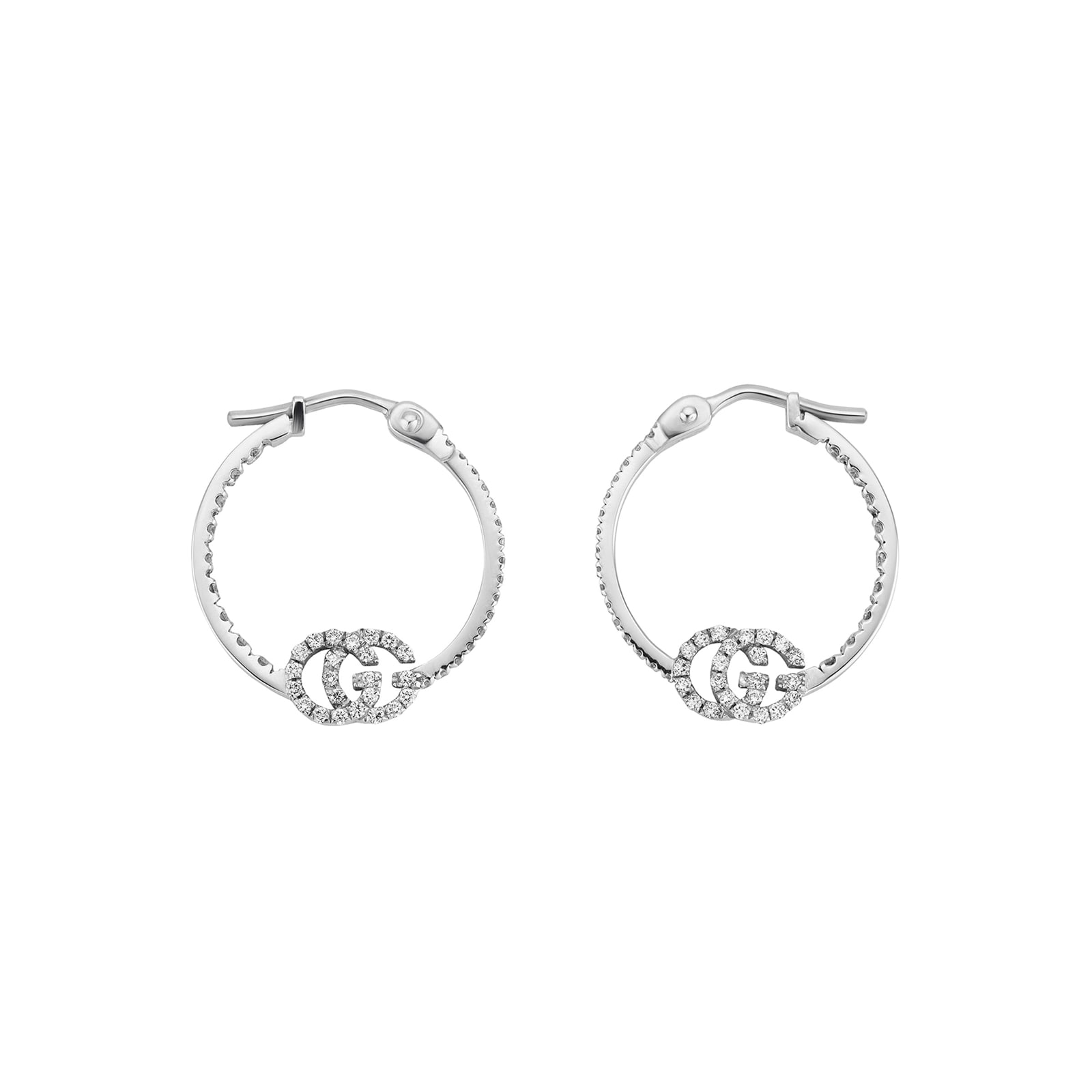 silver gucci hoop earrings