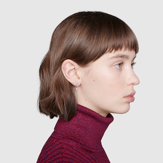 Gucci Gucci Flora 18ct White Gold Flower & Double G Diamond Drop Earrings Gucci Gucci Flora 18ct White Gold Flower & Double G Diamond Drop Earrings