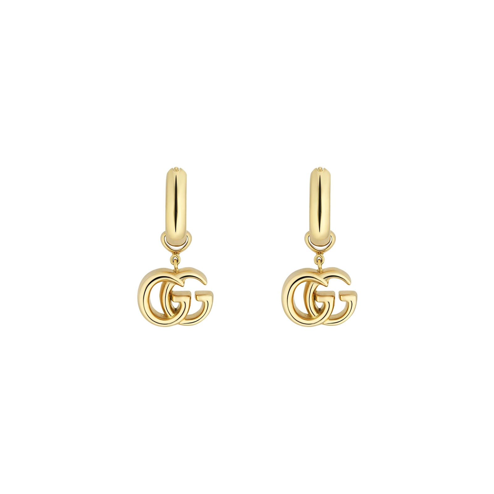 Gucci 18ct Yellow Gold GG Running Drop Earrings