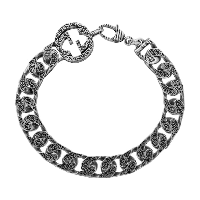 Gucci Interlocking G Chain Bracelet in Silver