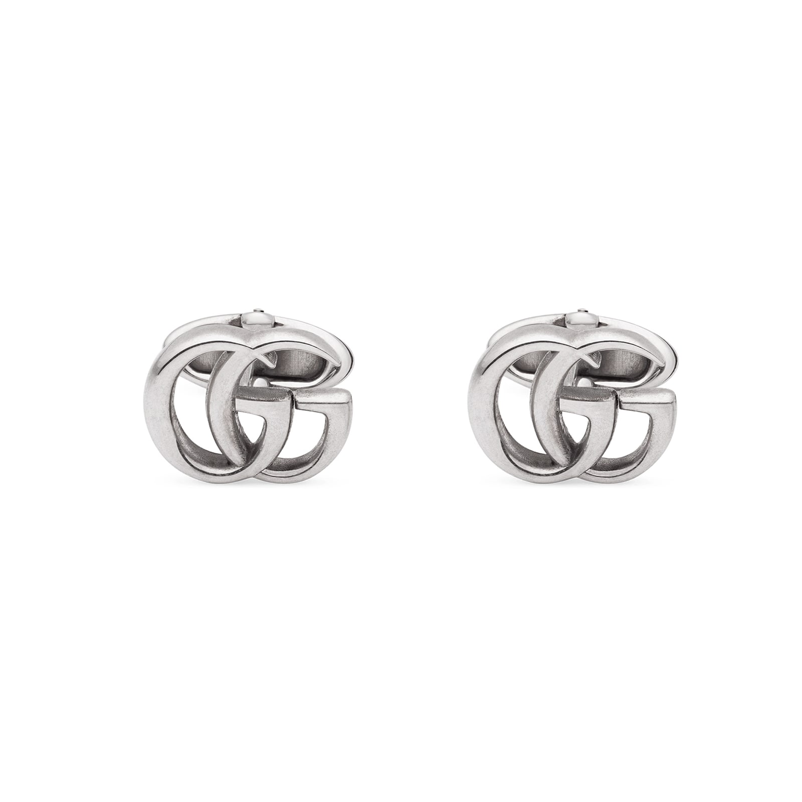 Gucci Sterling Silver GG Marmont Cufflinks