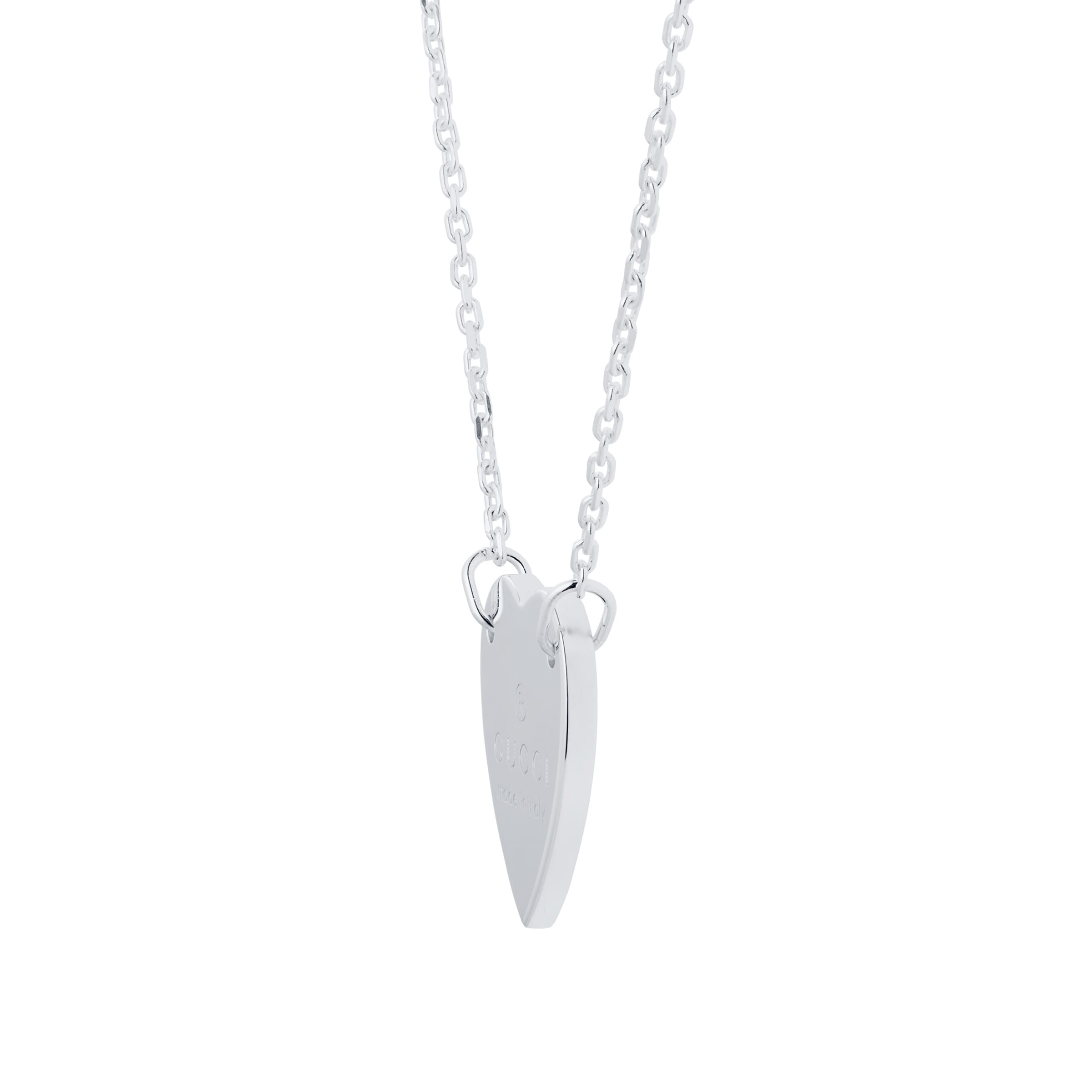 Lot 263 - A Gucci sterling silver heart pendant