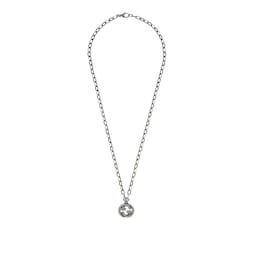 37341033 - Gucci Interlocking Aged Sterling Silver Necklace