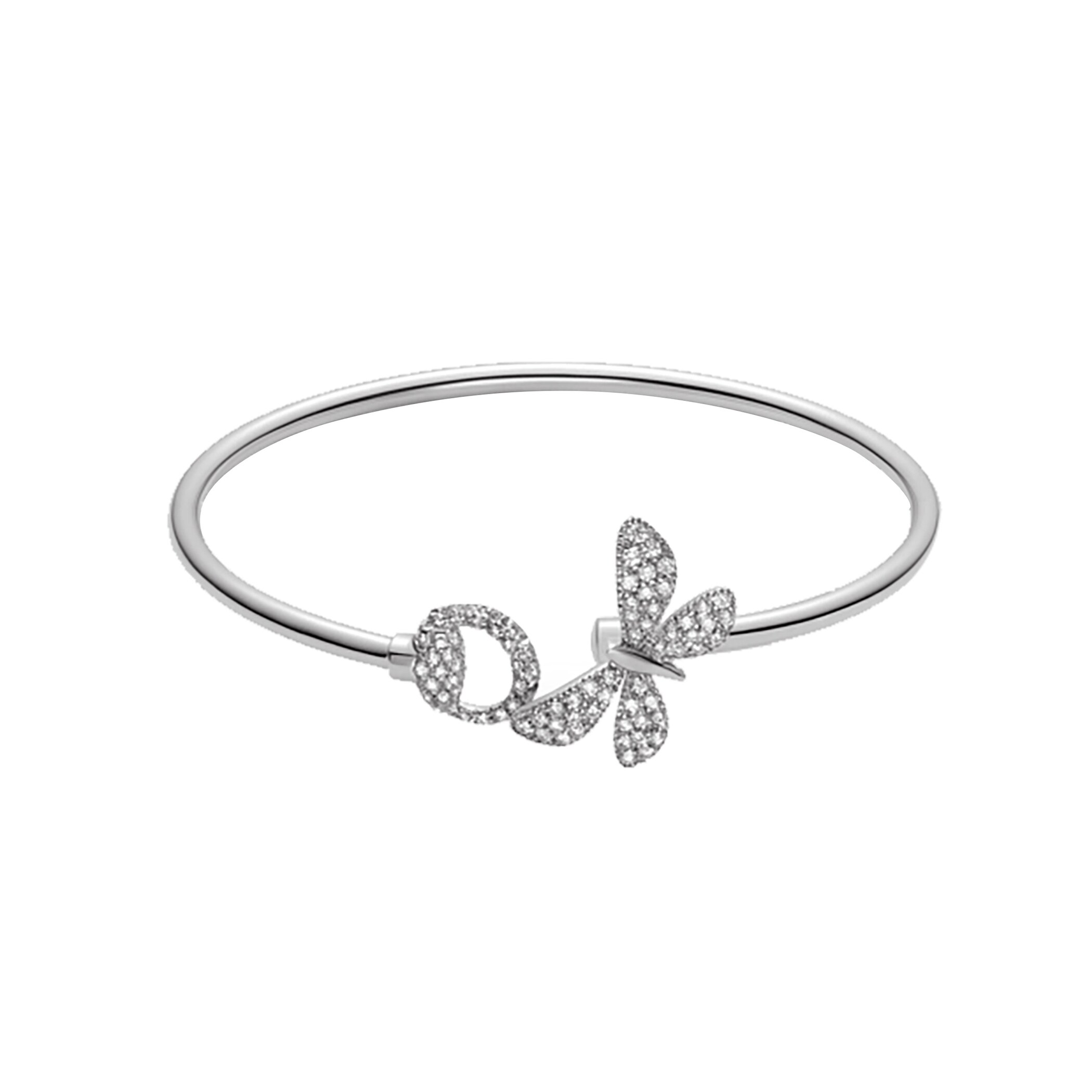 Gucci Horsebit Flora Diamond Bangle