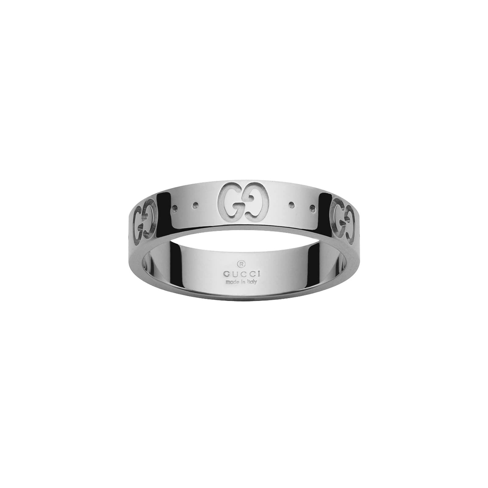 Gucci Gucci Icon 18K White Gold Ring - Size 6.75