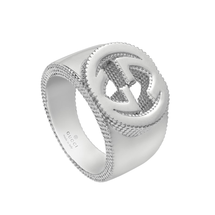 Gucci Interlocking Sterling Silver Ring