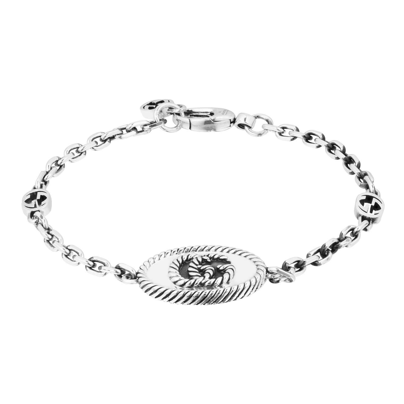 Gucci Sterling Silver GG Marmont Aged Bracelet