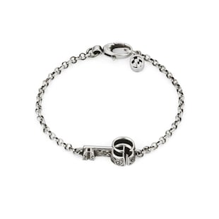 Gucci Sterling Silver GG Marmont Key Bracelet