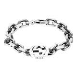 Gucci Silver Interlocking G Large Bracelet