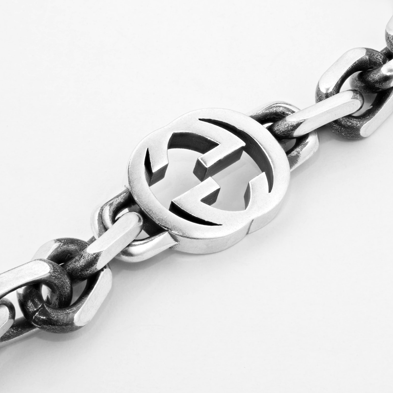 Gucci silver link on sale bracelet