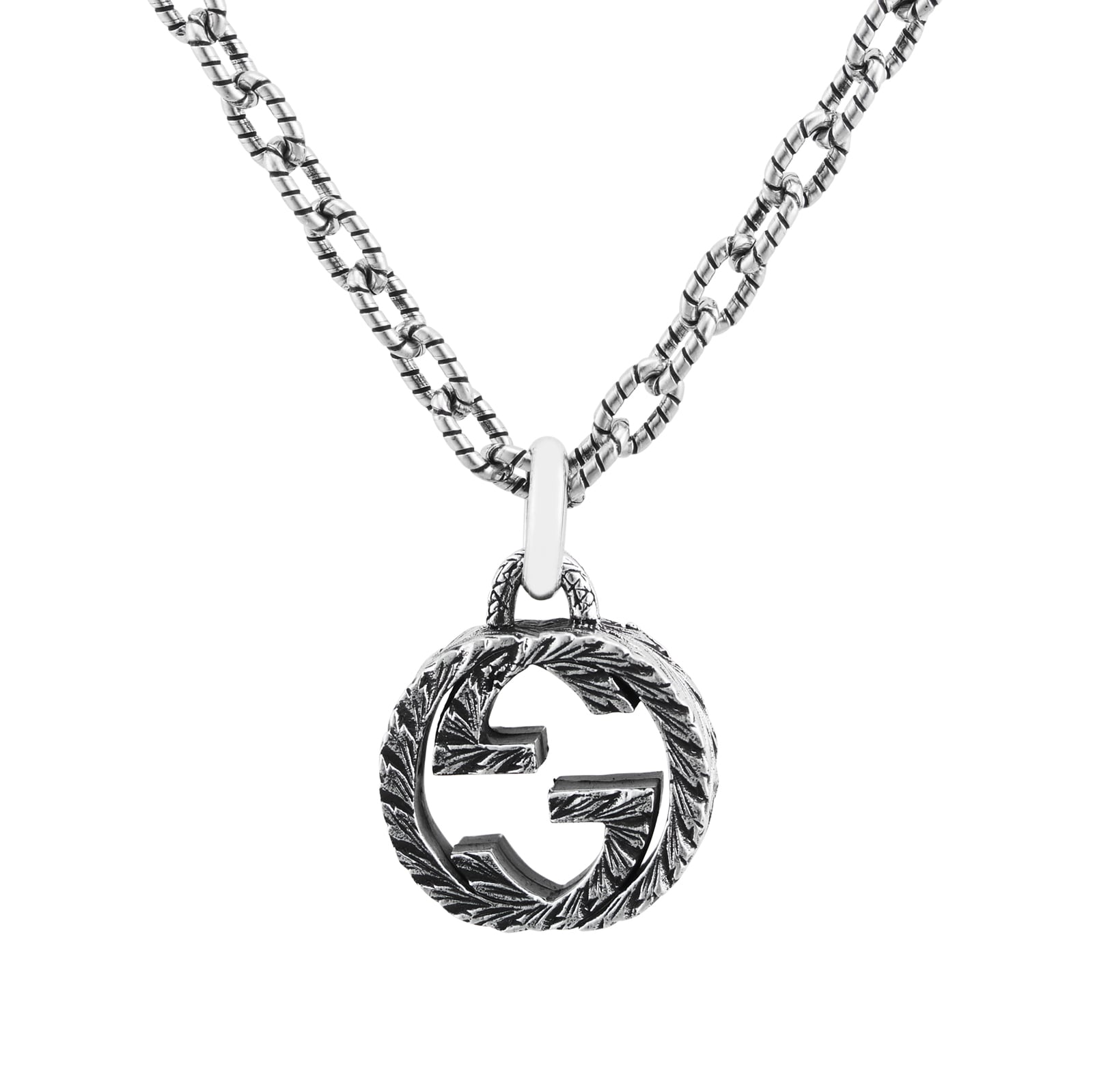 Gucci Gucci Interlocking Sterling Silver 45cm Pendant