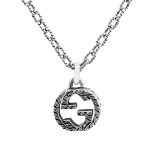 Gucci Gucci Interlocking Sterling Silver 45cm Pendant