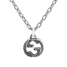 37341223 - Gucci Interlocking Sterling Silver 45cm Pendant