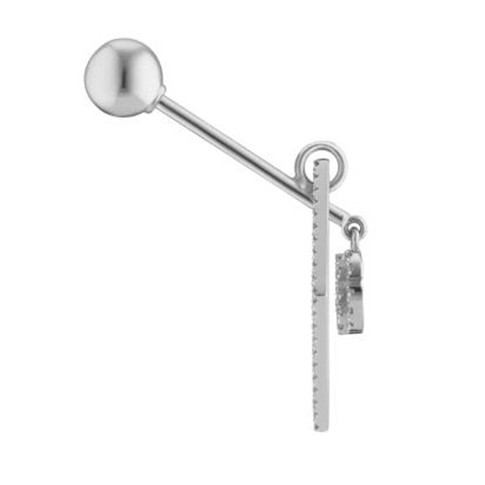 Gucci 18ct Gold Diamond Running G Single Earring