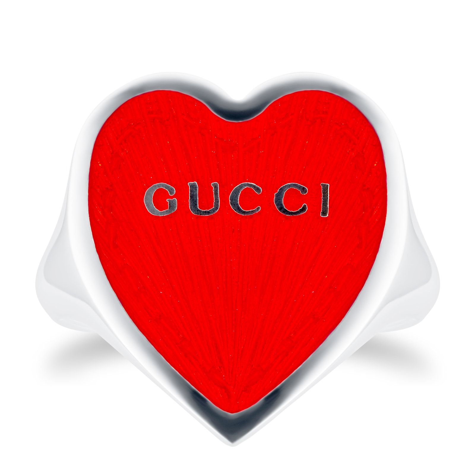 Gucci silver love online heart ring