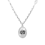Gucci Silver GG Marmont Aged Necklace