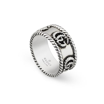 Gucci Sterling Silver GG Marmont 9mm Band Size 6 Gucci Sterling Silver GG Marmont 9mm Band Size 6