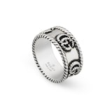 Gucci GG Marmont 9mm Silver Band - Ring Size 6