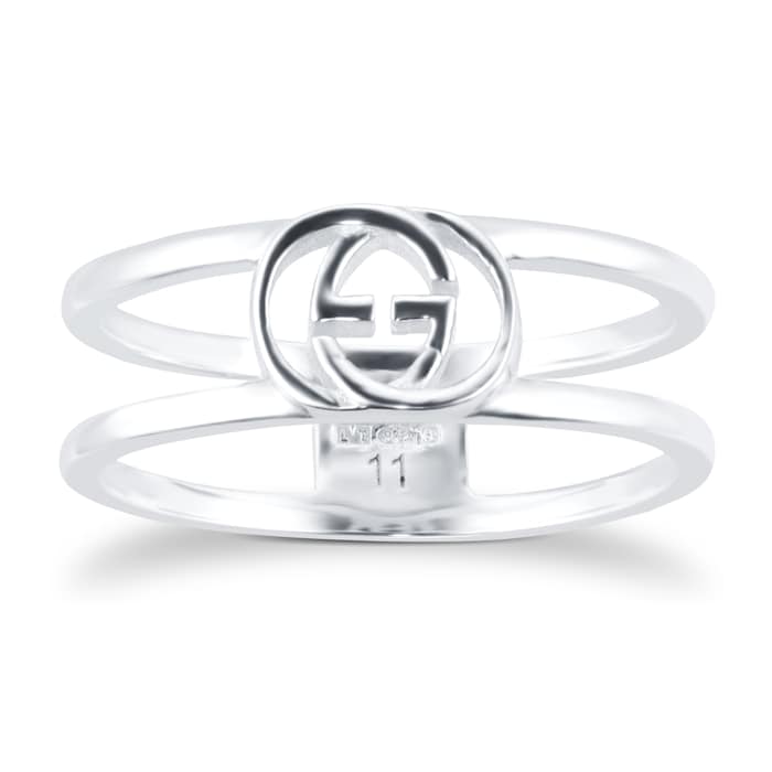 Gucci Gucci Interlocking Sterling Silver 6mm Ring