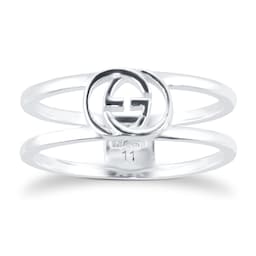37341263 - Gucci Interlocking Sterling Silver 6mm Ring
