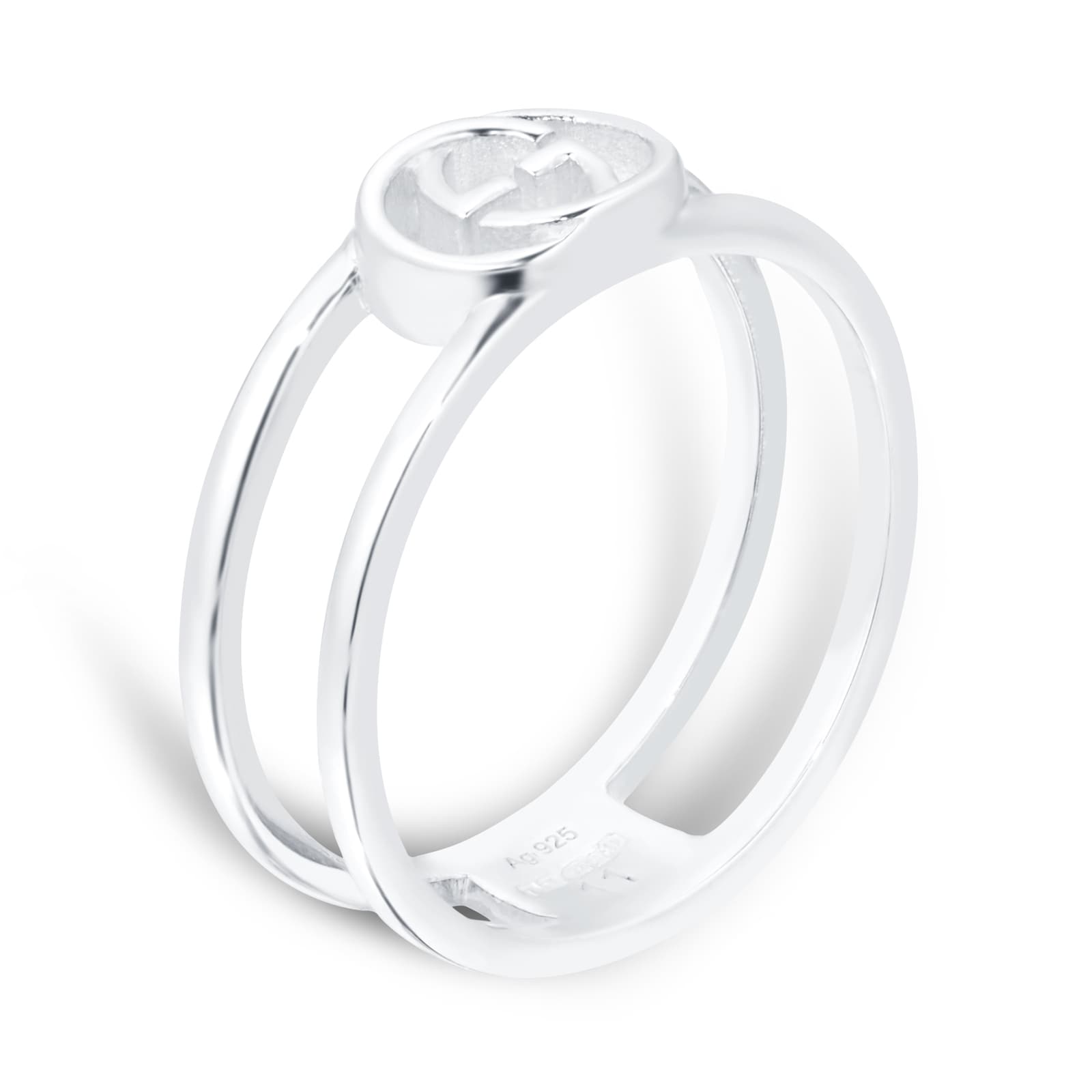 Gucci Gucci Interlocking Sterling Silver 6mm Ring