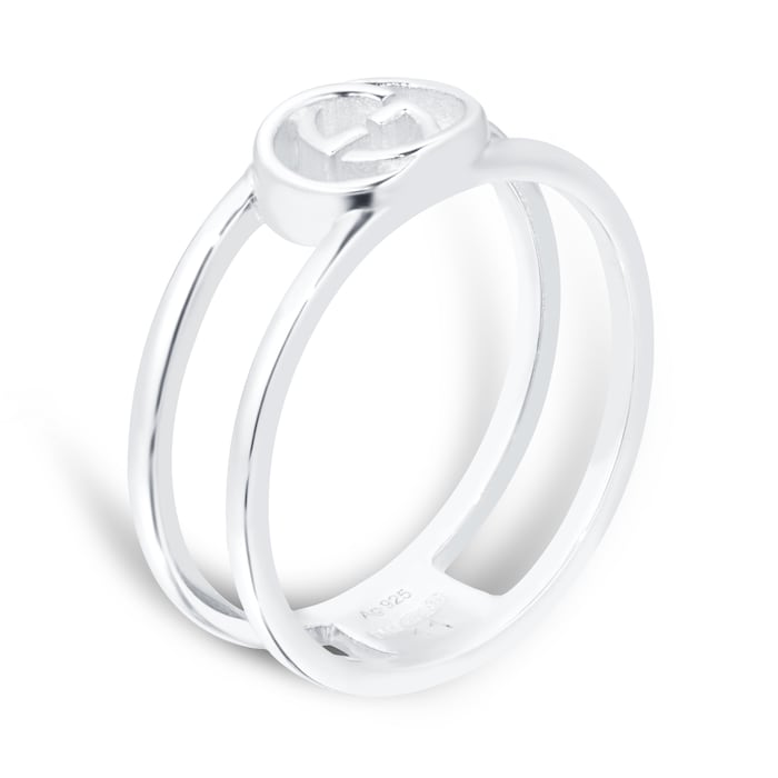 Gucci Silver Interlocking G 6mm Ring