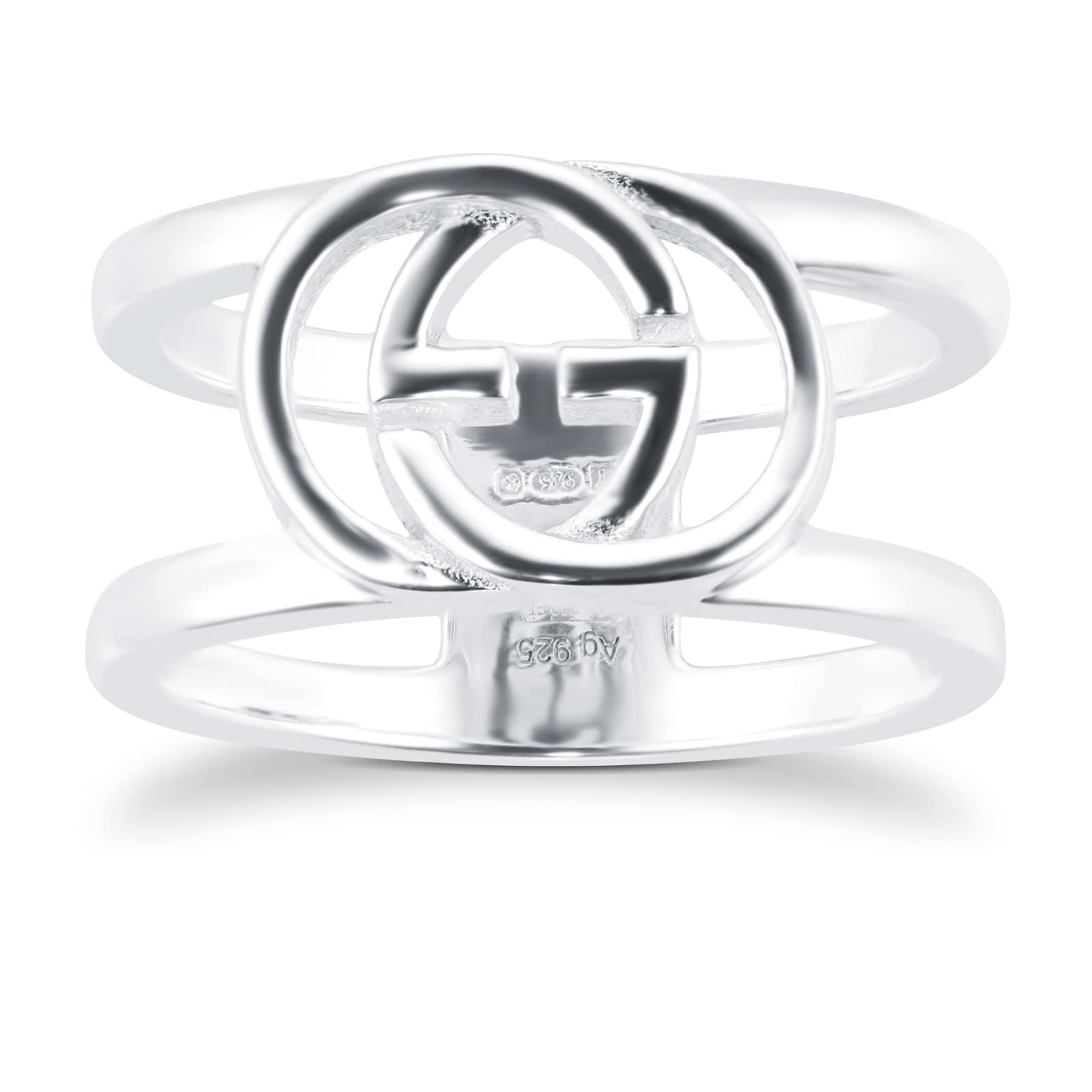 Ring with best sale interlocking g