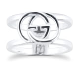 Gucci Silver Interlocking G 9mm Ring