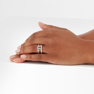 Gucci Gucci Interlocking Sterling Silver 9mm Ring