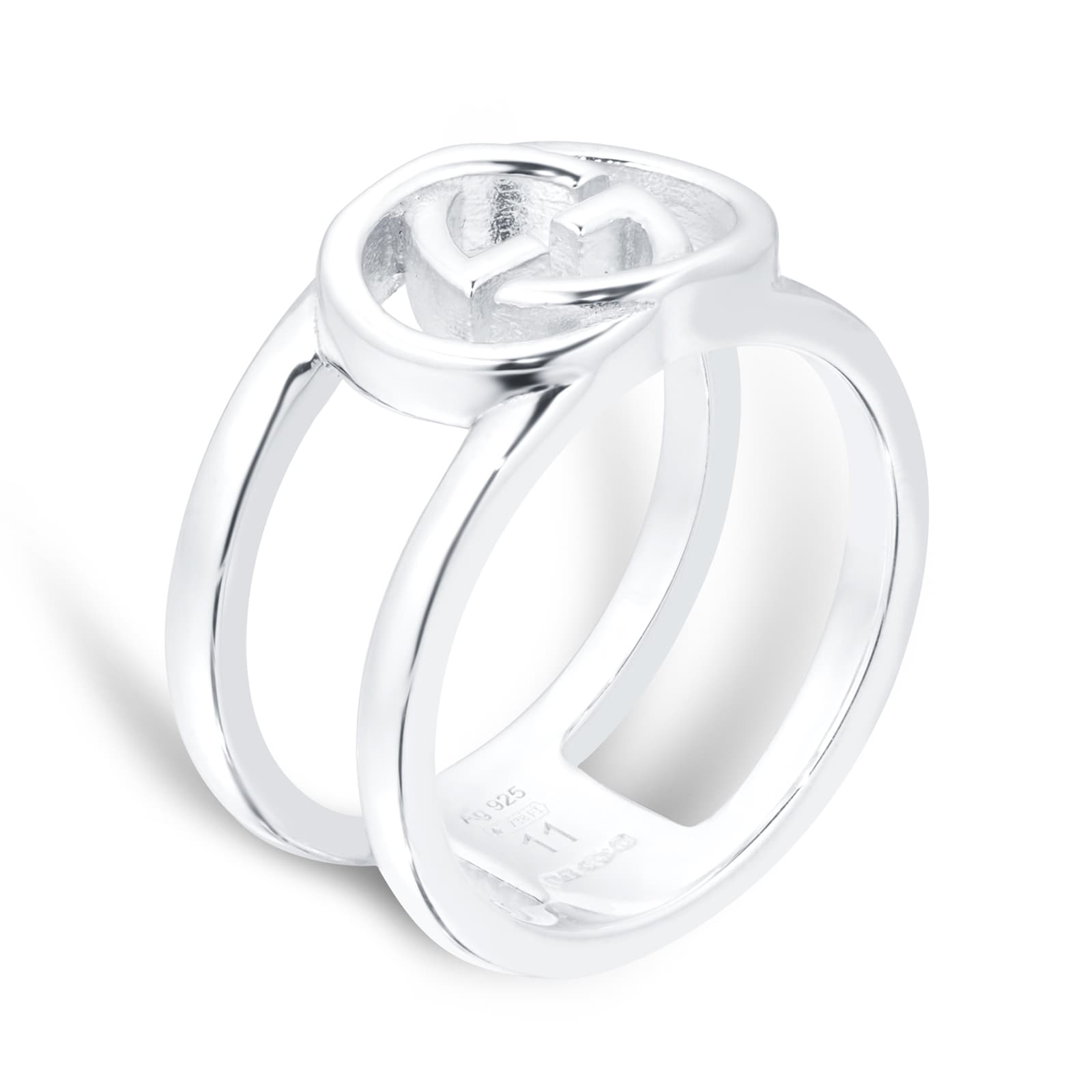 Gucci Gucci Interlocking Sterling Silver 9mm Ring