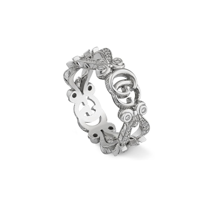 Gucci Gucci 18ct White Gold Diamond Flora Ring