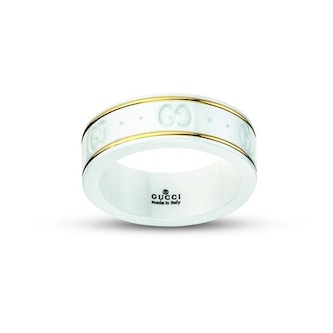 Gucci 18ct Yellow Gold White Zirconia Icon Ring