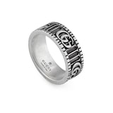 Gucci GG Marmont 8mm Silver Band - Ring Size 6.75
