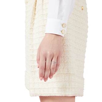 Gucci Gucci Interlocking Sterling Silver Ring Size 6