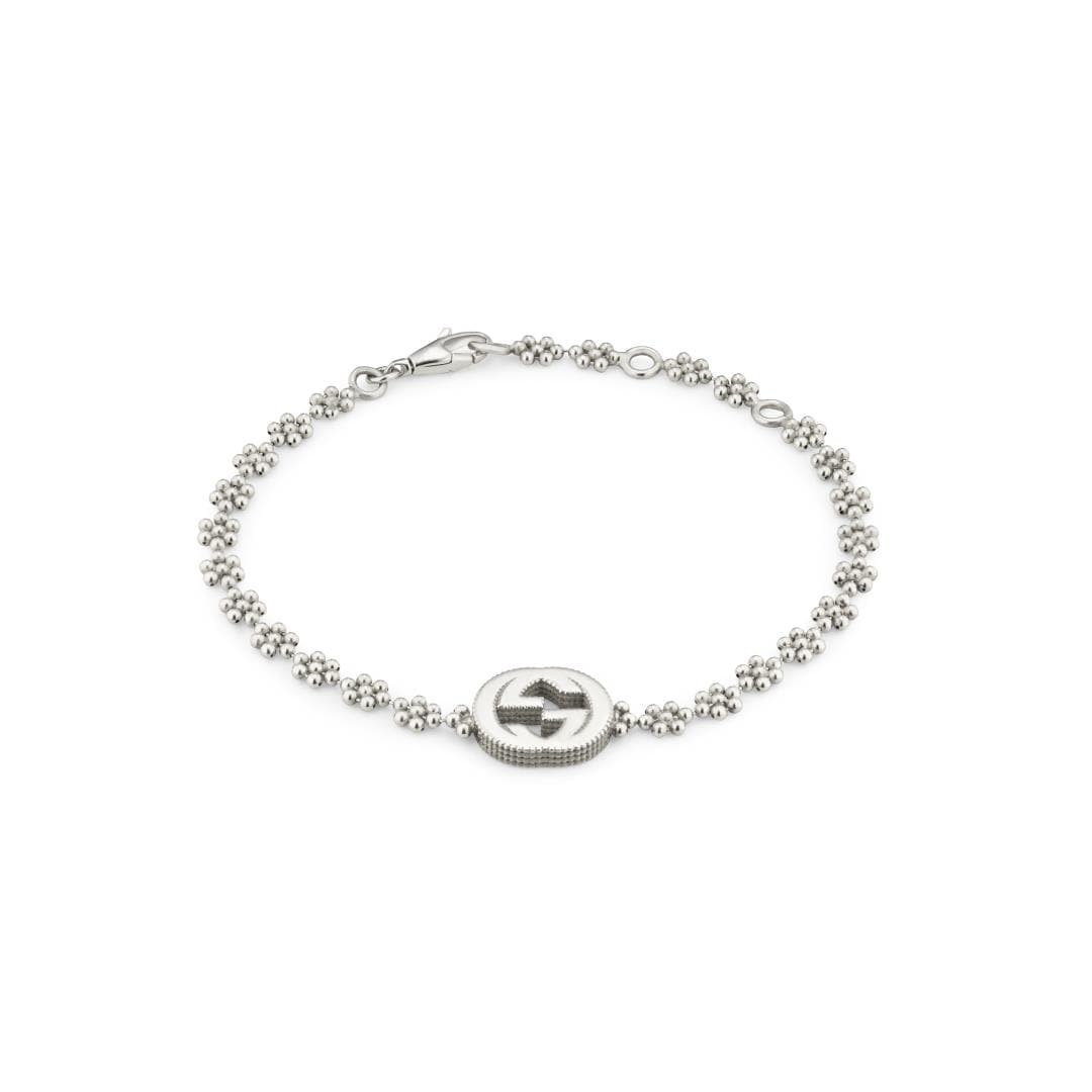 Gucci Gucci Interlocking Sterling Silver Bracelet 16-18cm Gucci Gucci Interlocking Sterling Silver Bracelet 16-18cm
