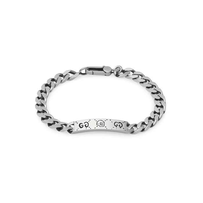 Gucci Sterling Silver Ghost Men's Bracelet 20cm