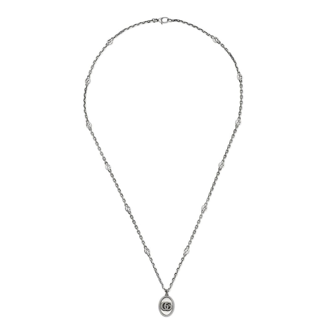 Gucci Sterling Silver GG Marmont Pendant 27.5" Gucci Sterling Silver GG Marmont Pendant 27.5"
