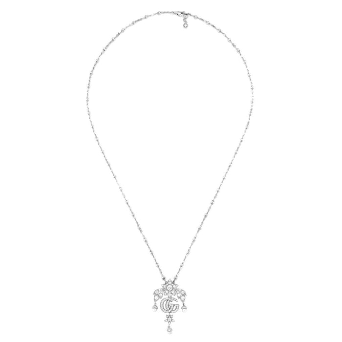 Gucci Flora 18ct White Gold 1.70ct Diamond Necklace