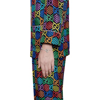 Gucci Sterling Silver Boule Chain Bracelet Size Large 18cm