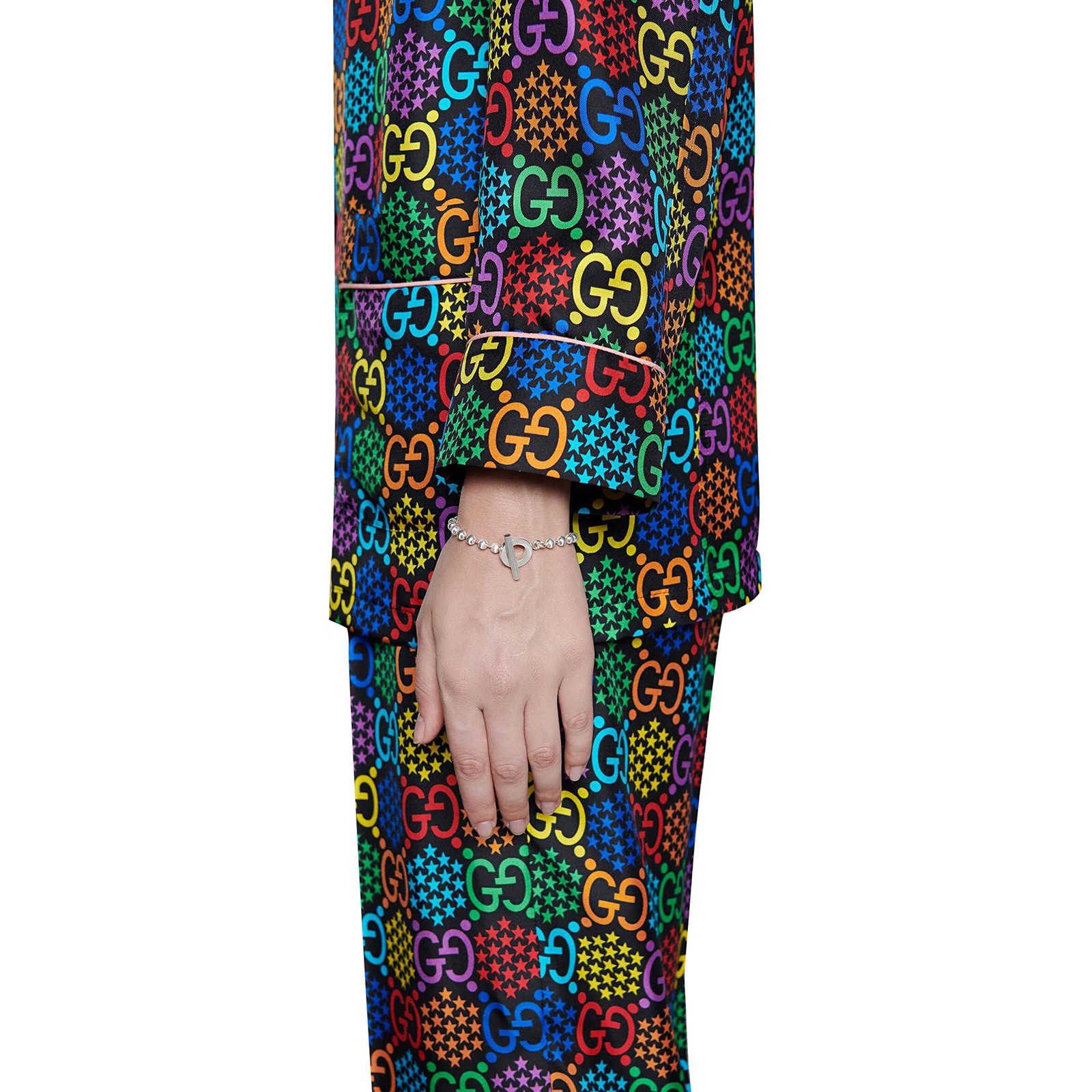 Gucci Sterling Silver Boule Chain Bracelet Size Large 18cm