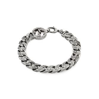 Gucci Aged S Interlocking G Bracelet Size 7.5"